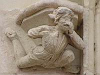 Blois, Chateau, Aile Louis XII, Cul-de-lampe, Homme (1)